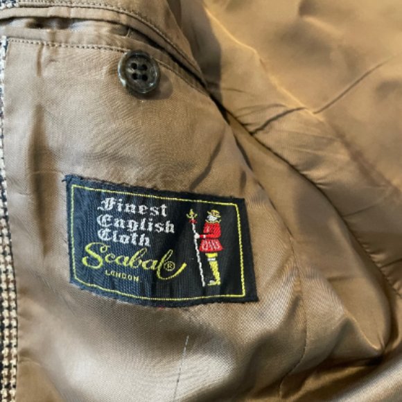 Vintage Armand Thiery tweed sports jacket with elbow patches made in France - Picture 4 of 12